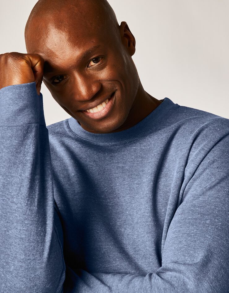 Sweat molleton col rond (bleu jean) Sweat molleton col rond (bleu jean)