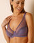 Soutien-gorge forme minimiseur en microfibre et tulle Paia, avec armatures (parme grisé)