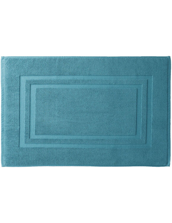 Tapis de bain éponge double liteau (vert canard)