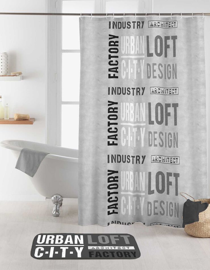 Rideau de douche imprimé Urban Loft (imprimé) Rideau de douche imprimé Urban Loft (imprimé)