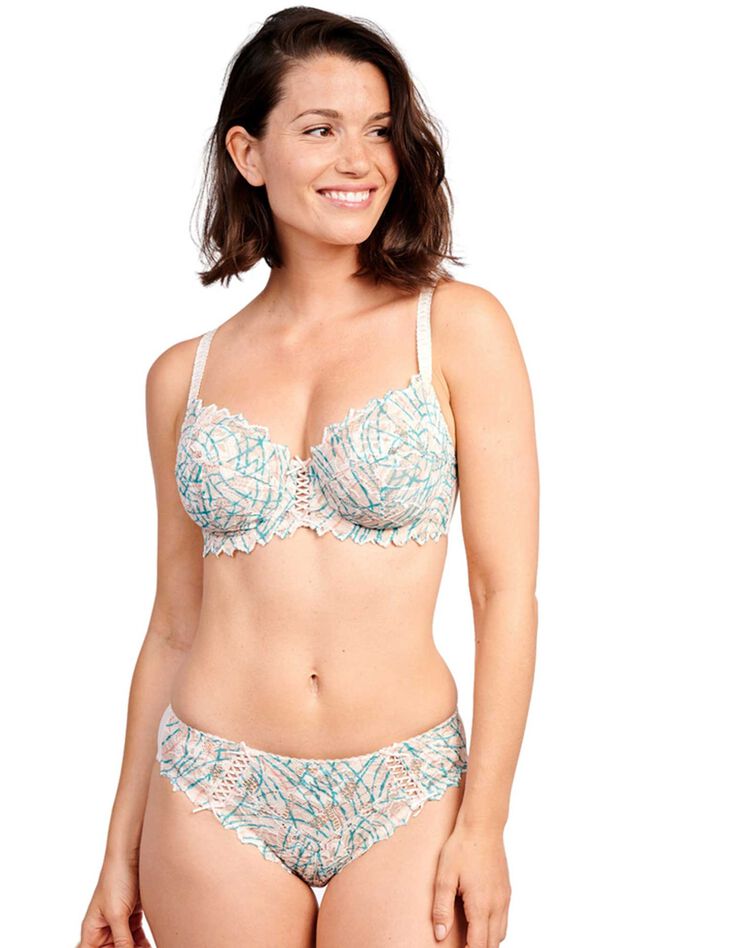 Soutien-gorge dentelle imprimée graphique Arum - avec armatures (rose) Soutien-gorge dentelle imprimée graphique Arum - avec armatures (rose)