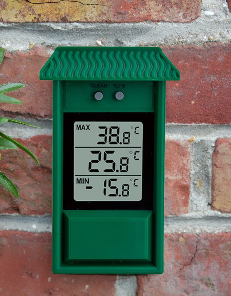 Thermomètre extérieur cabane (vert)