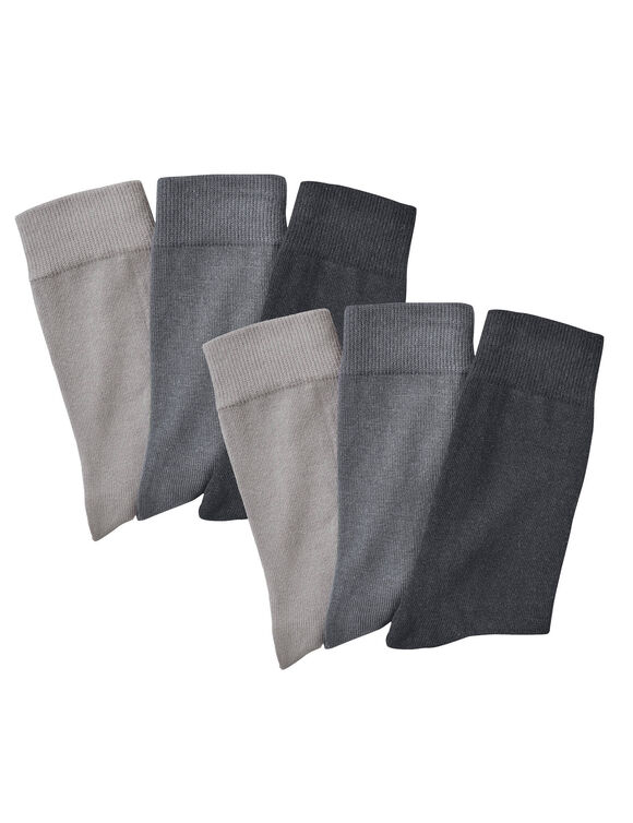 Mi-chaussettes basiques - lot de 6 paires (gris)