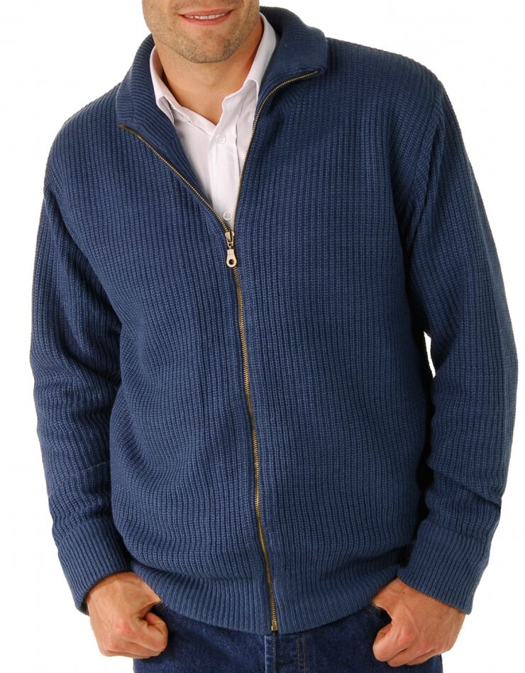 Blouson côte anglaise intérieur fourré (bleu) Blouson côte anglaise intérieur fourré (bleu)