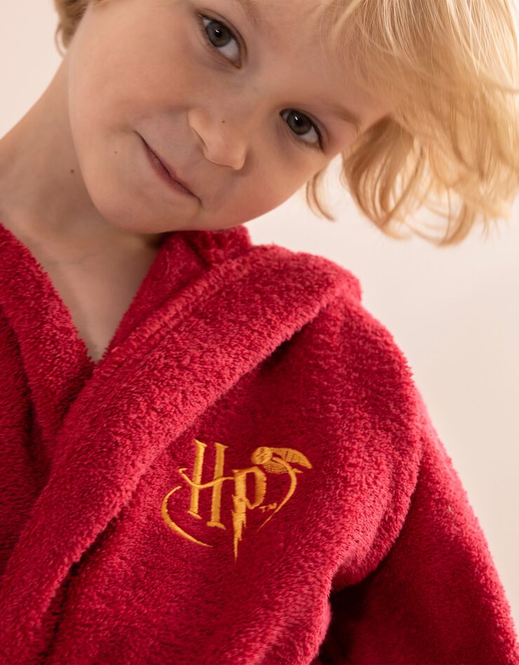 Peignoir enfant à capuche Harry Potter® éponge coton - 380g/m2 (bordeaux)