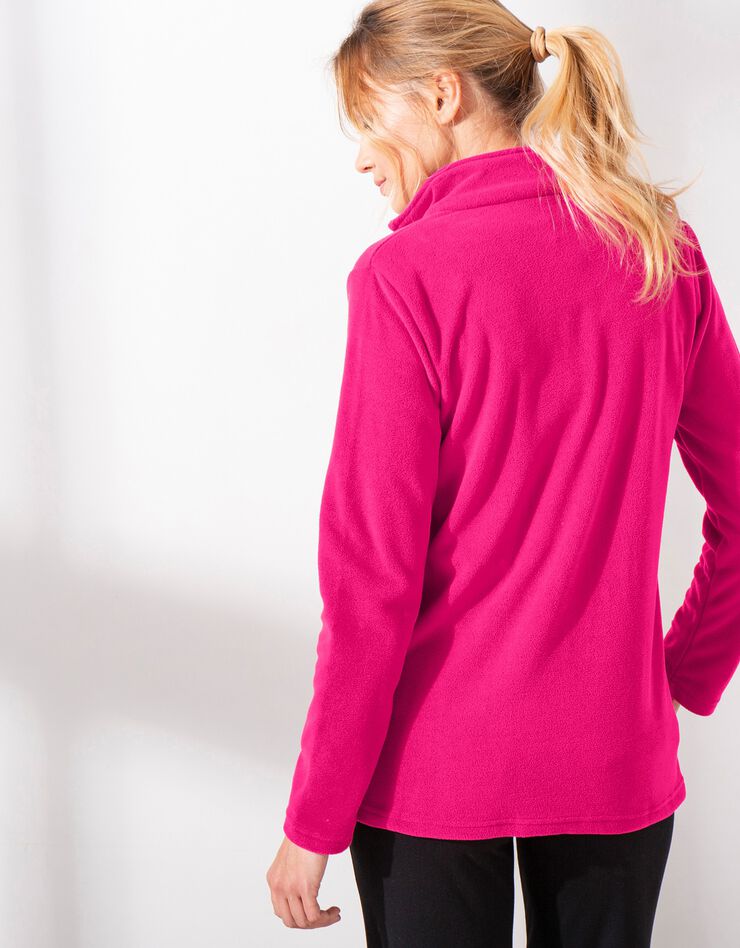 Veste polaire zippée manches longues (framboise) Veste polaire zippée manches longues (framboise)