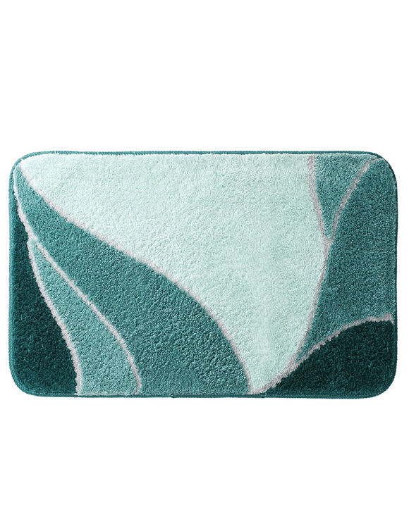 Tapis de bain motif végétal (lagon)