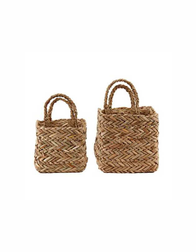 Panier avec anses - lot de 2 (naturel)