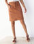 Jupe &eacute;vas&eacute;e &agrave; poches (caramel)
