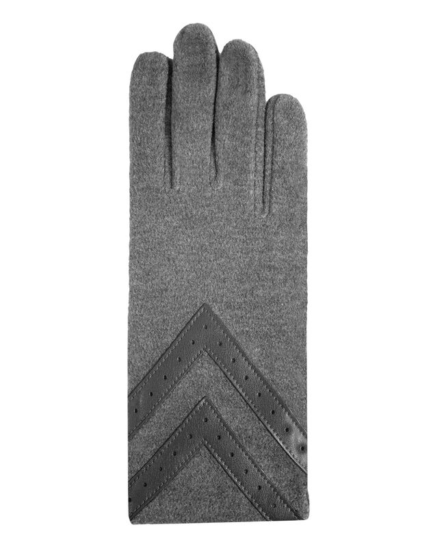 Gants tactiles chevrons tissu extensible recyclé(**)  (gris)