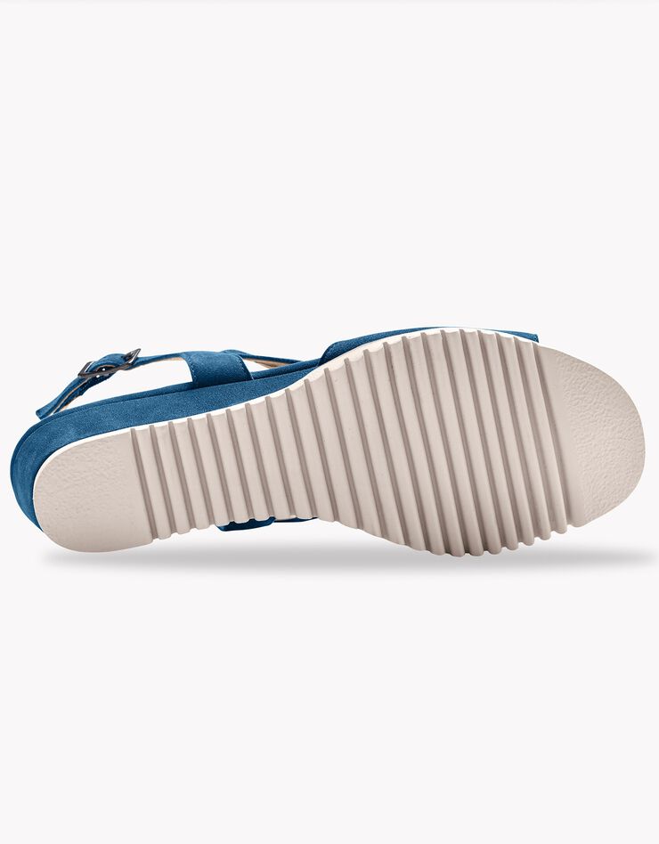 Sandales ajourées en croûte de cuir - marine (marine)