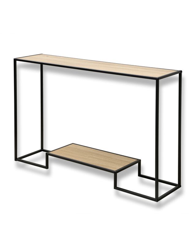 Console STOCKIES style industriel - 2 niveaux (naturel)
