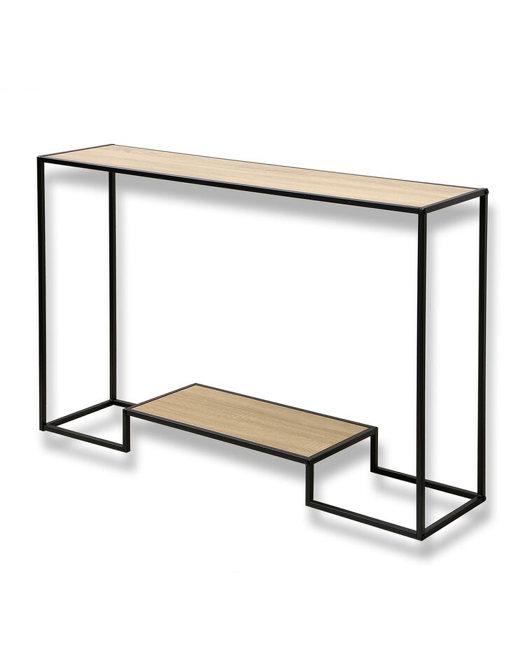 Console STOCKIES style industriel - 2 niveaux (naturel)
