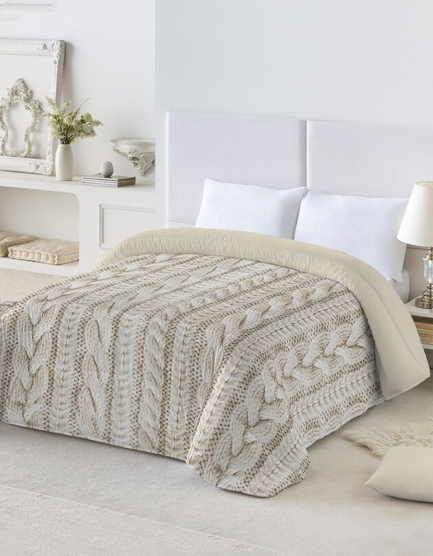 Couette polyester imprimée Lana 200g/m2 (beige)