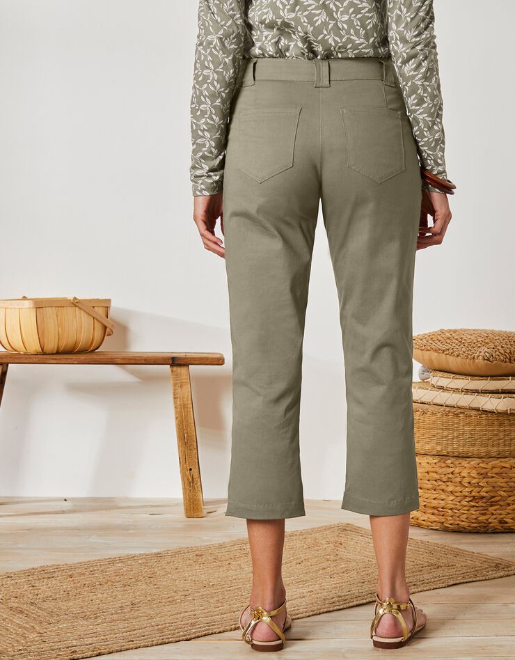Pantacourt droit stretch (kaki clair) Pantacourt droit stretch (kaki clair)