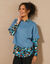 Pull poncho manches coude (bleu grisé)