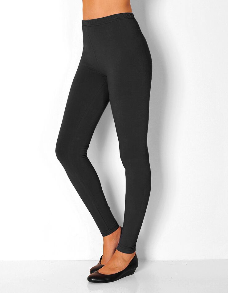 Legging long uni - lot de 2 (kaki foncé / noir) Legging long uni - lot de 2 (kaki foncé / noir)