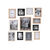Cadre-photos - lot de 12 vues (noir/naturel)