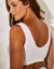 Soutien-gorge forme brassière ouvert devant dentelle - sans armatures (blanc)