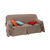 Housse bachette coton uni nouettes fauteuil canapés (taupe)