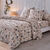 Linge de lit en coton impim&eacute; motif skieurs (beige)
