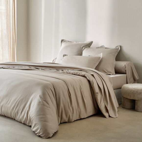 Linge de lit satin uni (grège)
