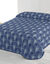 Couette microfibre micro imprimé palmiers 200 g/m² (bleu)