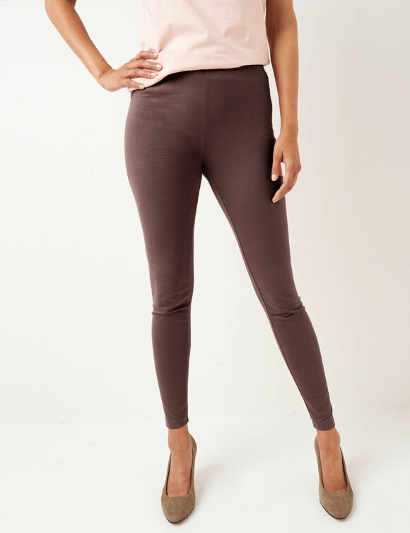 Legging taille élastiquée - lot de 2 (marron / noir)