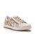 Baskets zippées et lacées grande largeur (beige)