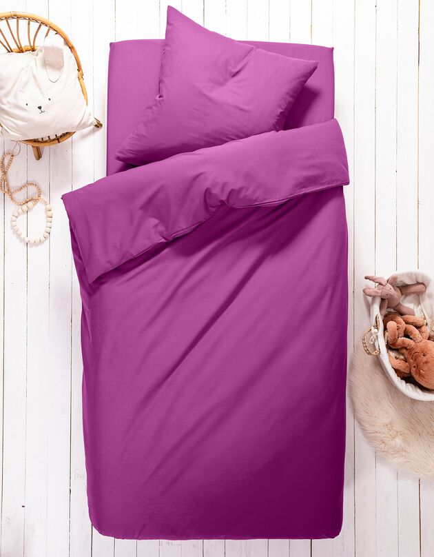 Linge de lit enfant - coton uni (rose indien) Linge de lit enfant - coton uni (rose indien)