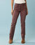 Pantalon droit &agrave; d&eacute;coupes, Sp&eacute;cial Petites (chocolat)