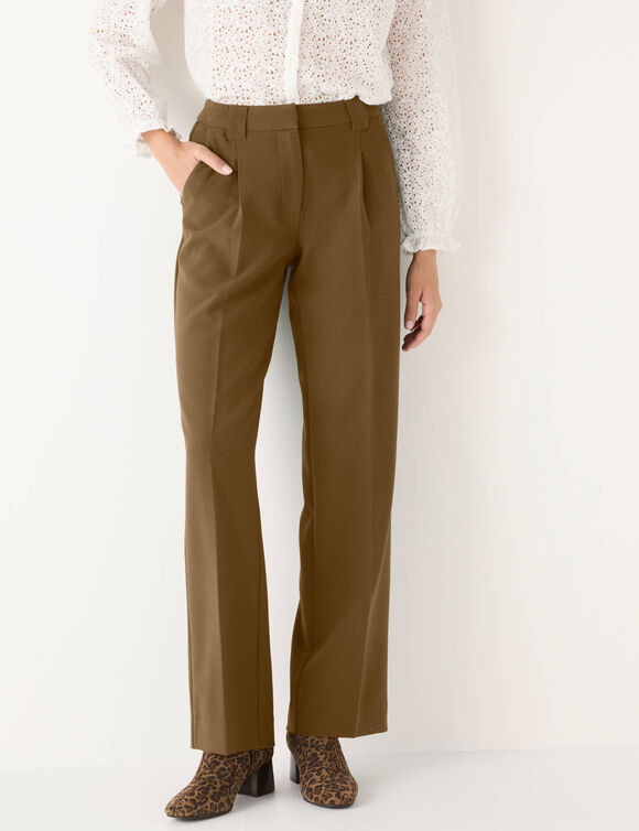 Pantalon large, fluide (kaki)