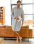 Liquette pyjama rayures pilou coton (gris)