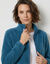 Veste zipp&eacute;e col montant, manches longues, maille polaire (bleu)