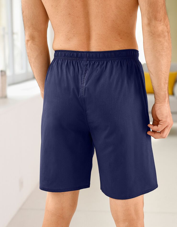 Short pyjama uni + carreaux - lot de 2 (bleu + marine) Short pyjama uni + carreaux - lot de 2 (bleu + marine)