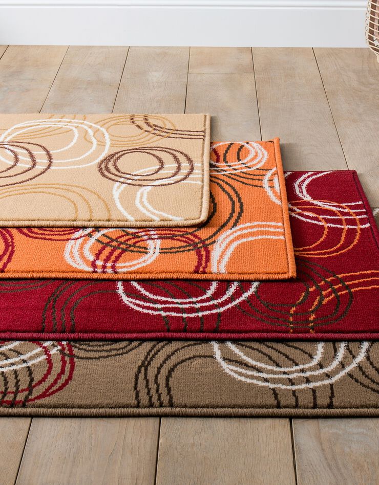 Tapis motifs cercles (orange) Tapis motifs cercles (orange)