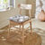 Galette de chaise carrée imprimée feuillage - lot de 2 (sable)