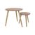 Tables gigognes en bois brut - lot de 2 (naturel)