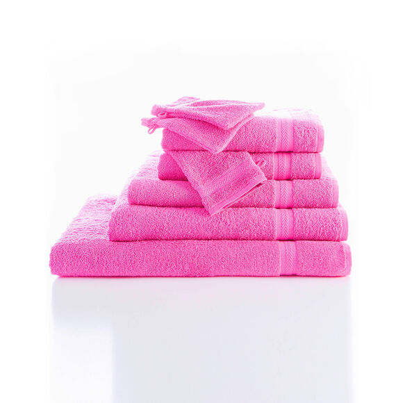 Collection serviettes de bain unies - confort moelleux 420 g/m&sup2; (fuchsia)