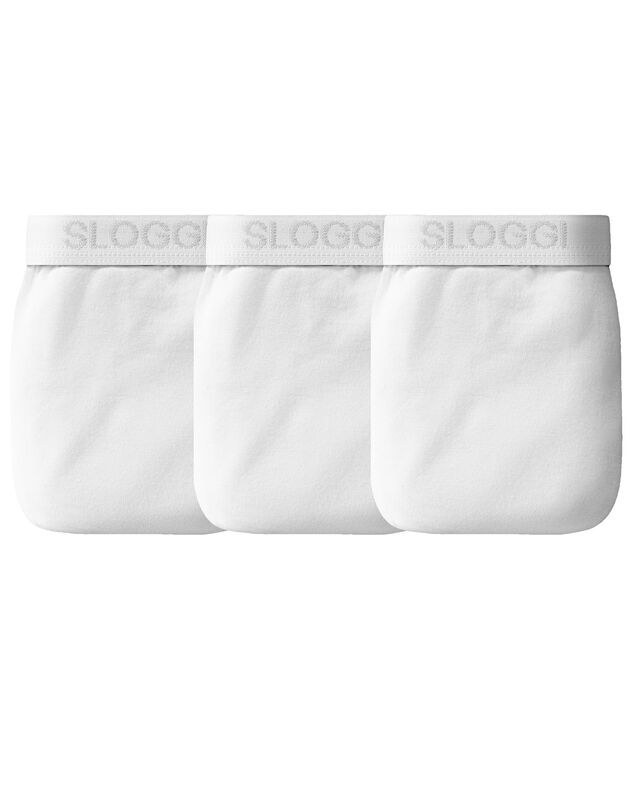 Slip fermé forme mini  - lot de 3 (blanc)