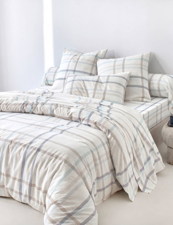 Linge de lit Karl imprim&eacute; &eacute;cossais - flanelle 150 g/cm&sup2; (&eacute;cru)
