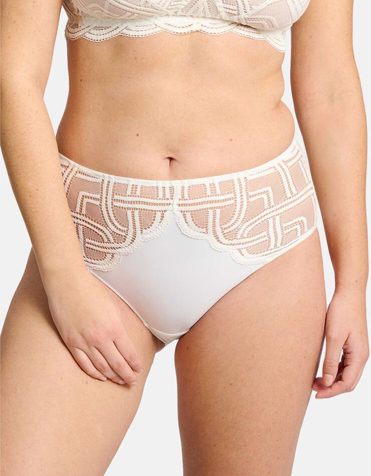 Culotte midi dentelle Elise  (ivoire)