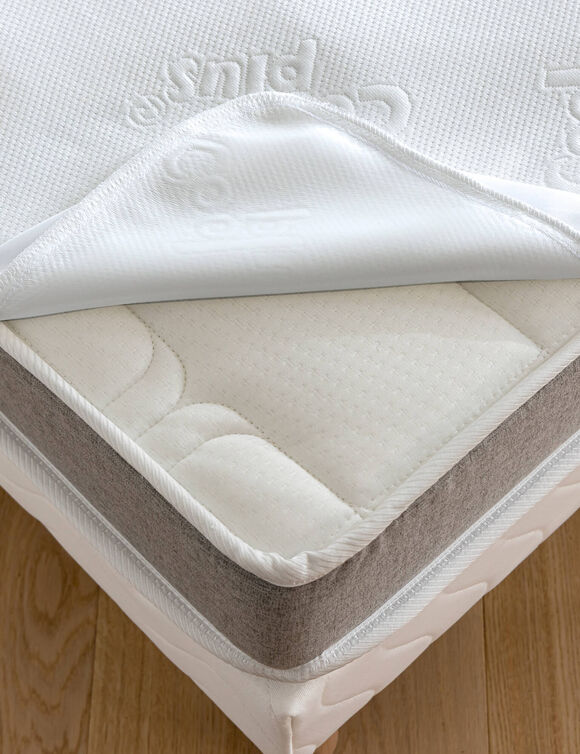 Protège-matelas imperméable spécial transpiration Technologie Coolplus® (blanc cassé)