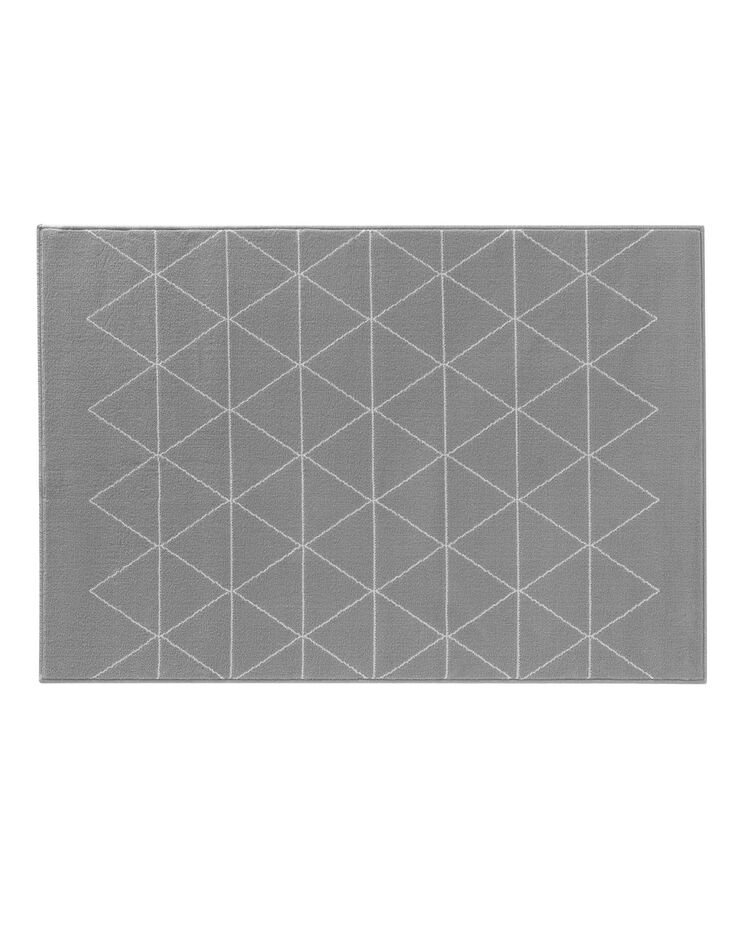 Tapis rectangulaire motif géométrique gris (gris)