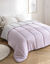 Couette microfibre imprimé Printemps 200 g/m² (parme)