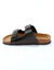 Mules 2 boucles réglables vernies (noir)