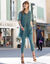 Tunique plumetis unie, polyester recyclé(**) (vert grisé)