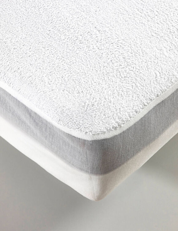 Prot&egrave;ge-matelas microfibre imperm&eacute;able forme housse (blanc)