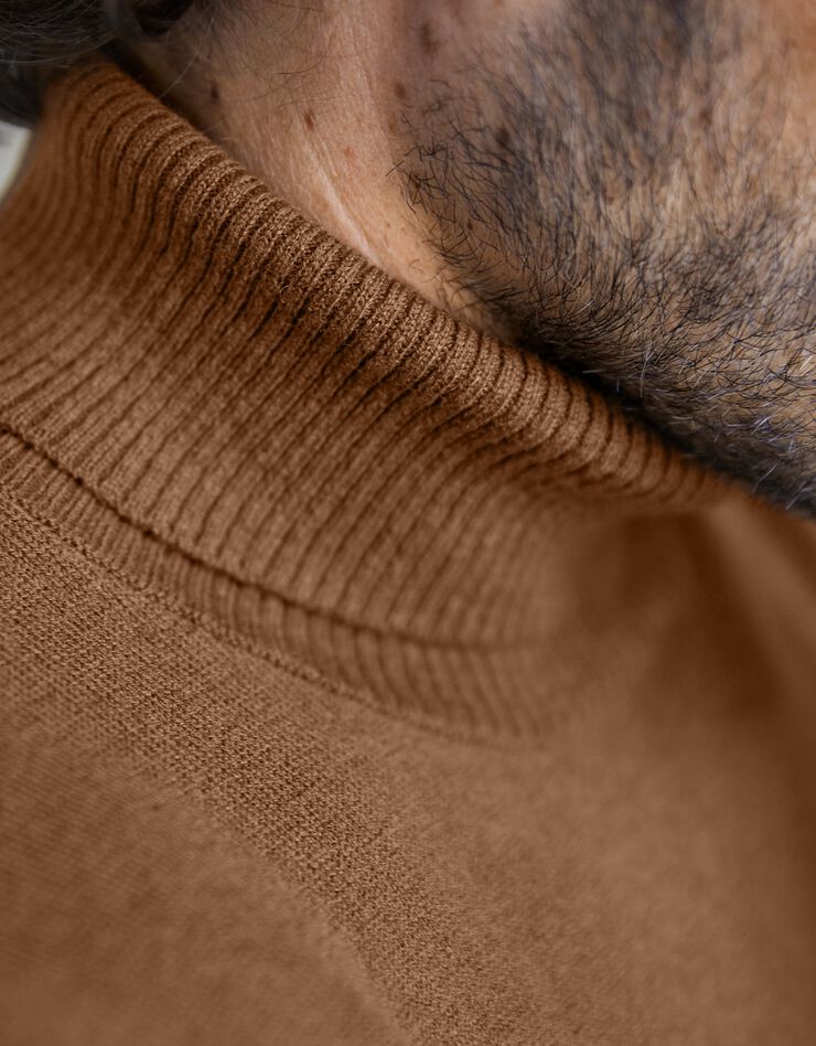 Pull col roulé en laine mélangée (cuivre) Pull col roulé en laine mélangée (cuivre)