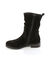 Bottes fourrées en cuir plissé  (noir)